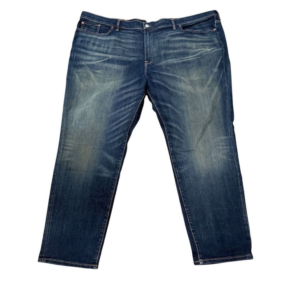 Lucky Brand Womens Plus Blue Jeans Waist 54"  Dark Wash Athletic Taper Capsule
